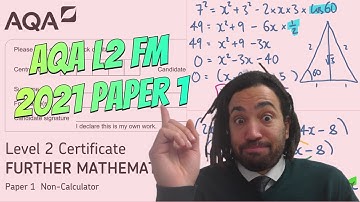 2021 November - AQA Level 2 Further Maths Paper 1