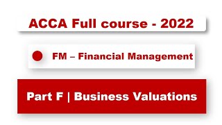 ACCA F9 - Business Valuations | @financeskul