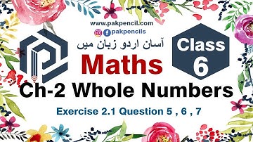 Class6 Maths Chapter 2 Exercise 2.1 Q5 Q6 Q7
