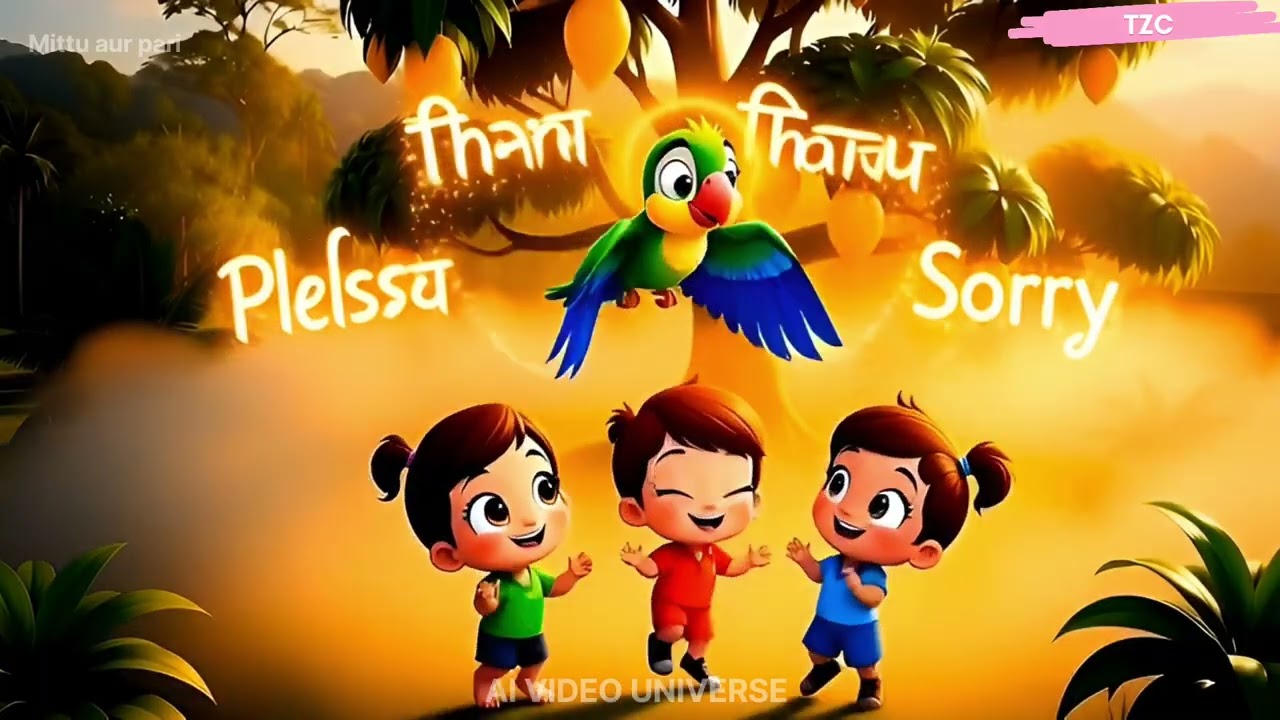 Tota Meethu Aur Jadui Shabd 🦜✨ | Bachchon Ki Pyari Moral Kahani