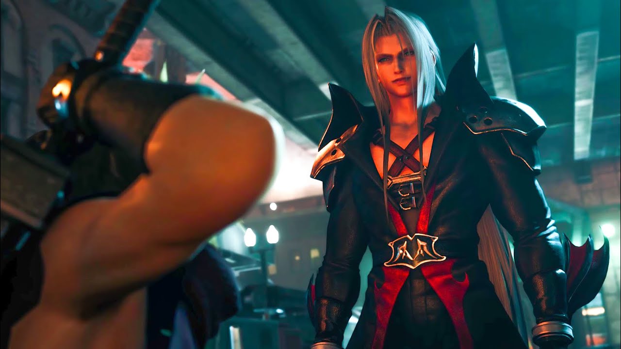 Sephiroth & Cloud in Kingdom Hearts Outfits Cutscenes - FINAL FANTASY 7 REMAKE