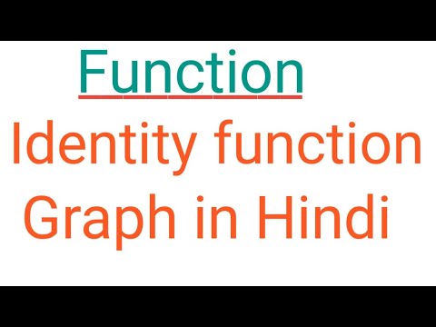 identity function graph in Hindi || with example - YouTube