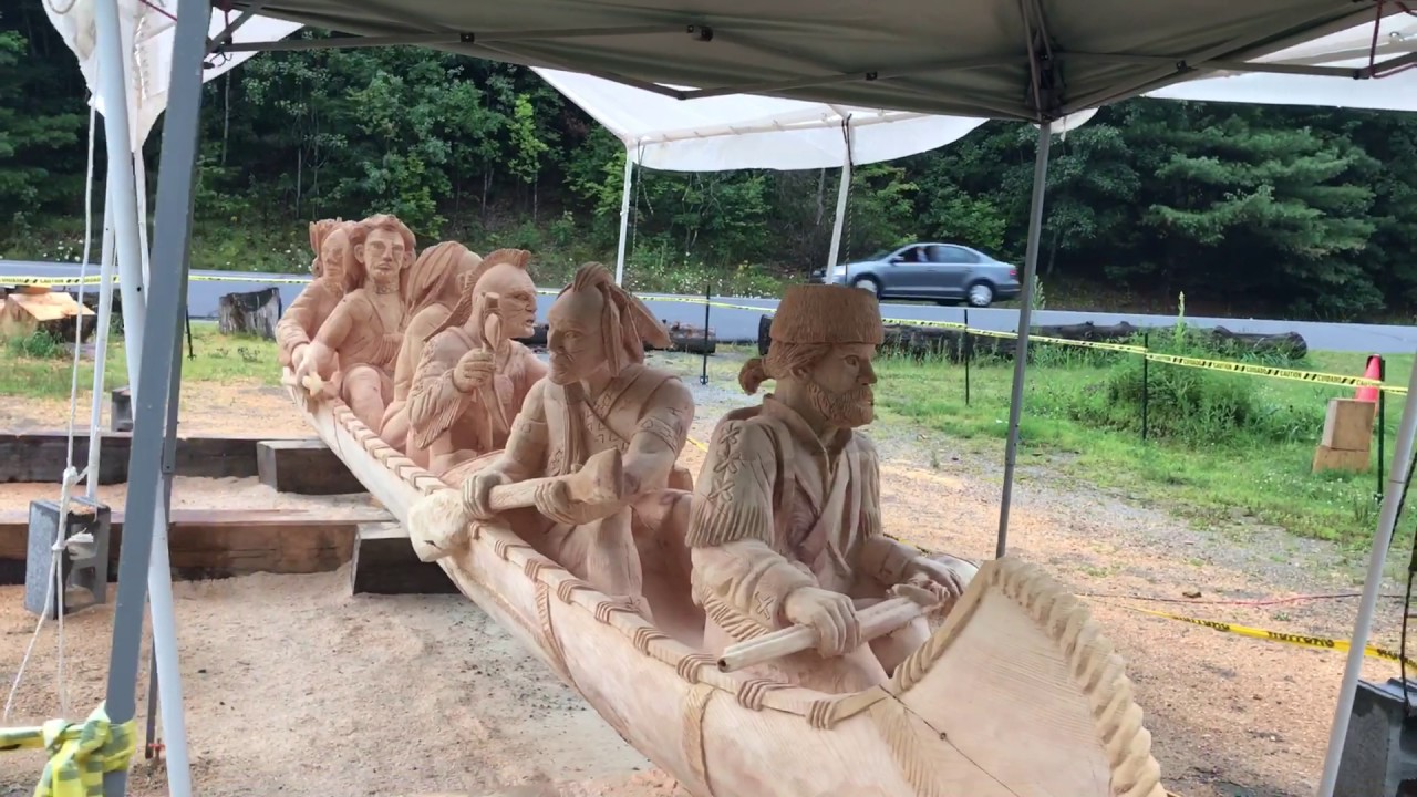 Lake canoe carving YouTube