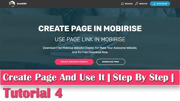 How To Create Page In Mobirise Step By Step Tutorial 4 [kamalgrd] 2018