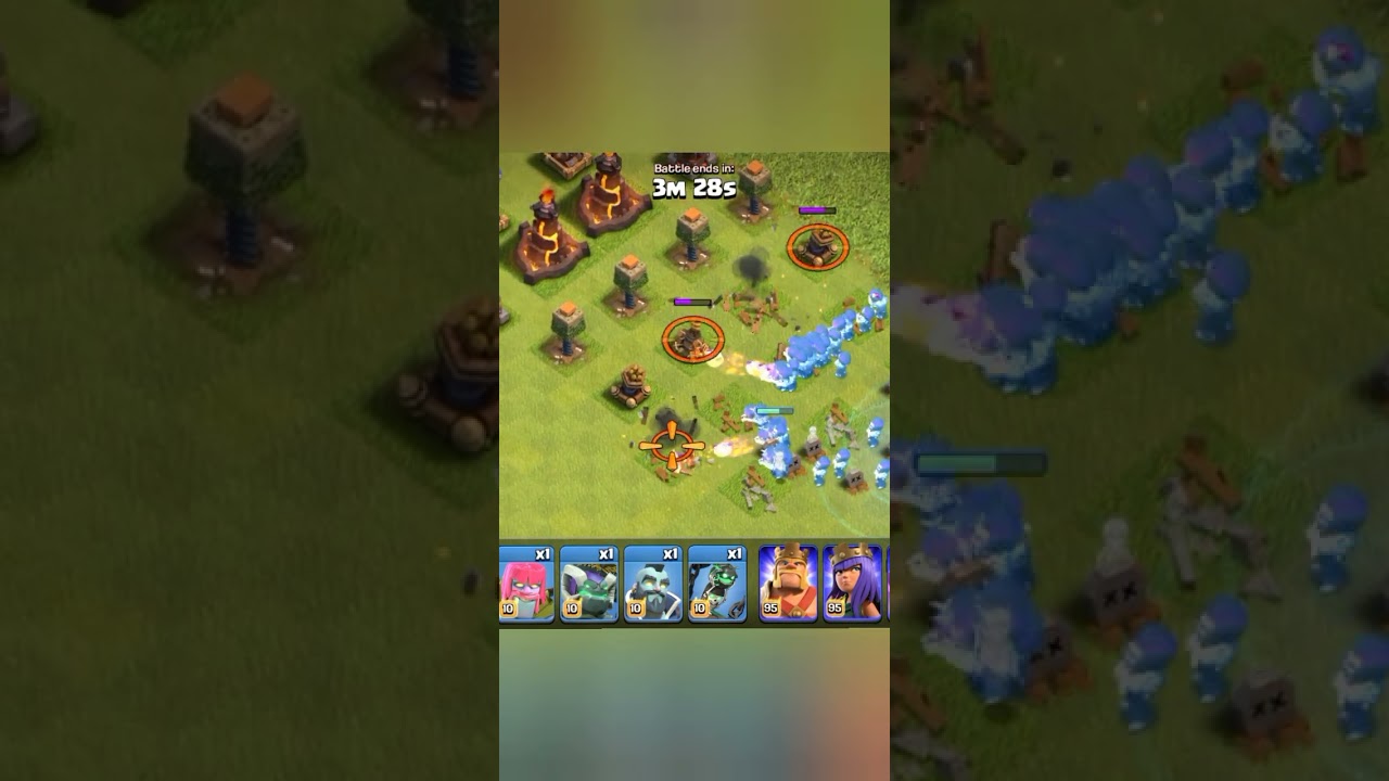 Epic Defence formation vs Party Wizard + Clone Spell X2 in COC 