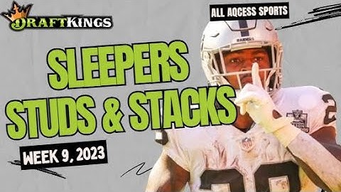 NFL Draftkings Week 9 Sleepers Studs & Stacks | DFS Lineup Build Week 9