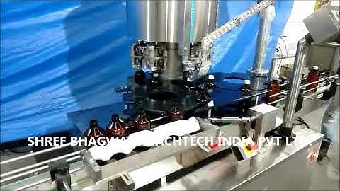Six Head Syrup Bottle Aluminium cap Sealing machine, Multihead ROPP Capping Machine