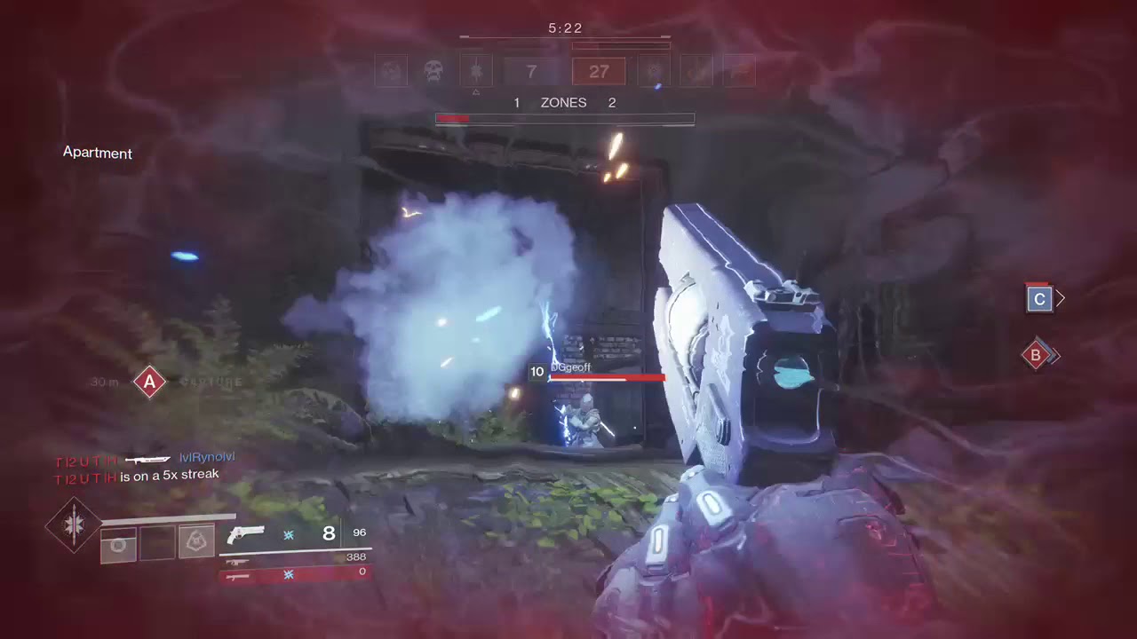 In a game against Achievement Hunter Geoff (Destiny 2 1/3)