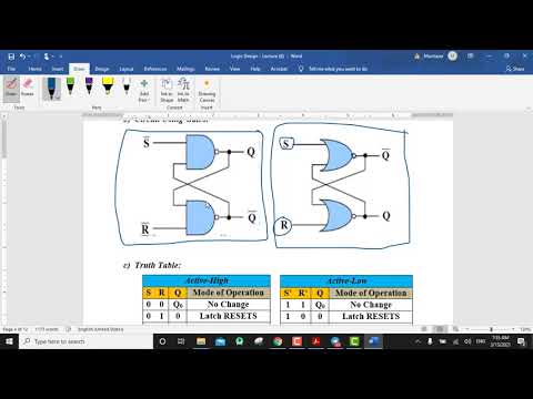 شرح ماسك SR الاول | SR Latch | Latches And Flip-flops | Set Reset Latch