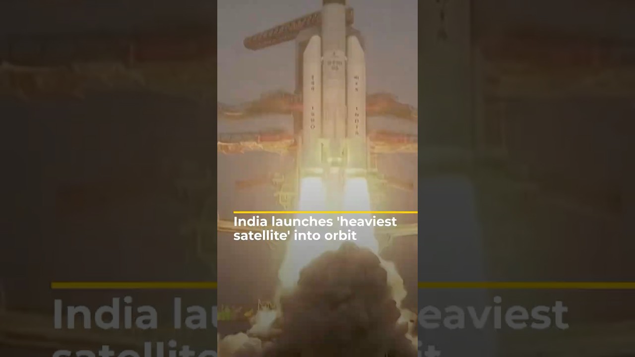 India launches 'heaviest satellite' into orbit | AJ #shorts