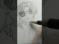 Suo hayato sketch art                         shortswindbreakerdrawing