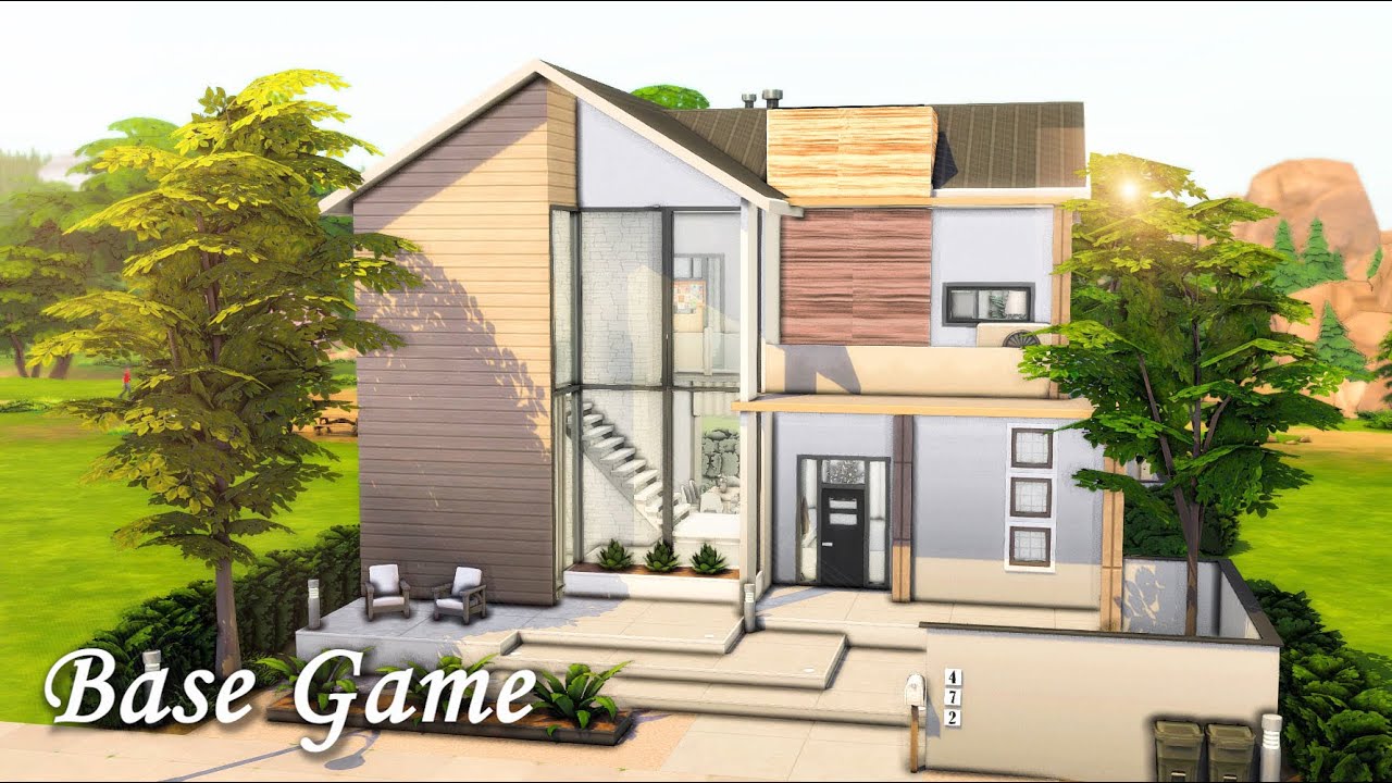 Modern House Base Game | Stop Motion | The Sims 4 | No CC - YouTube