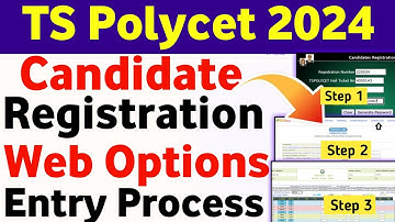 TS Polycet 2024 Candidate Registration & Web Options Process | How to give Web Options in TG Polycet