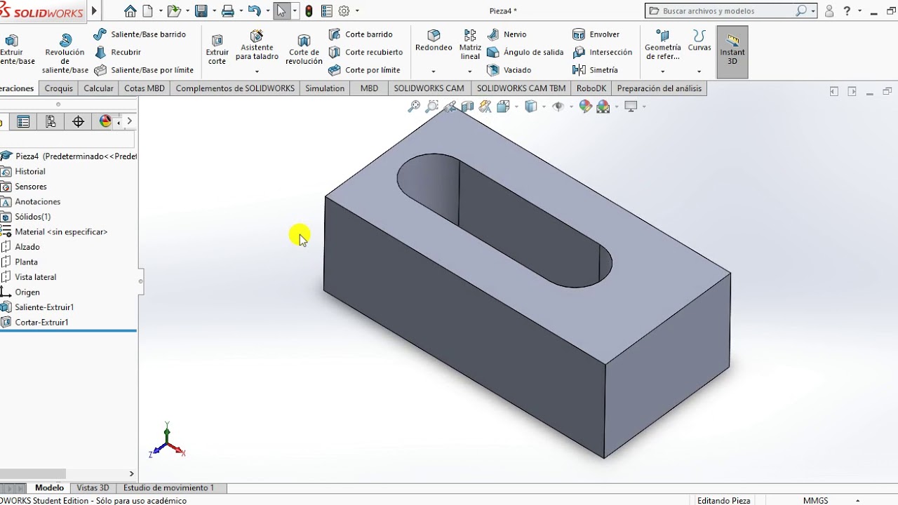 Brida Solidworks CAP - YouTube