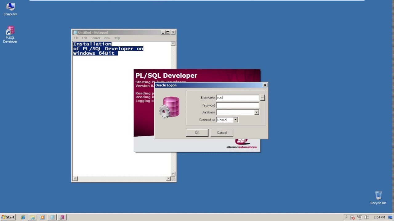 Plsql Installation Youtube