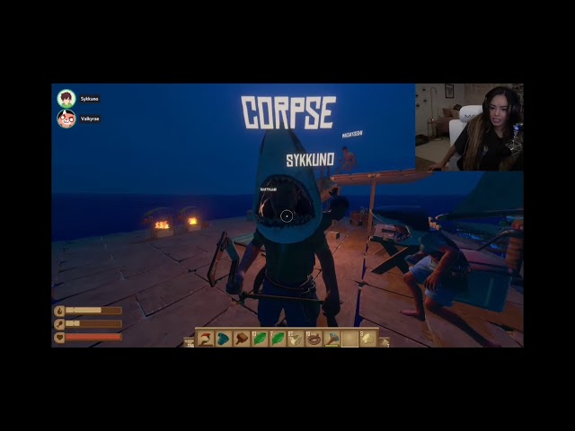 Corpse feeling ill during Valkyrae's livestream.
