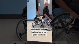 THE FIRST TIME USING A SPORTS WHEELCHAIR!