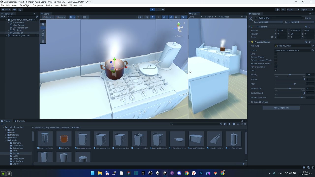 3.1 Unity основы | Audio Listener, Audio Source