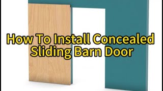 How to install concealed sliding barn door? Wall mount hidden track rolling kit, soft closing door.