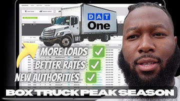 Make $5,000 / Week With A Box Truck using DAT ONE | Box Truck Market Update | Rates Increasing