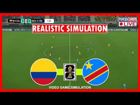 Colombia vs DR Congo I Video Game Simulation I eFootball PES 2021 Simulation