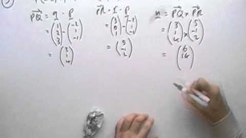 2012 SQA Advanced Higher Maths: 5 (equation of a plane given 3 points)