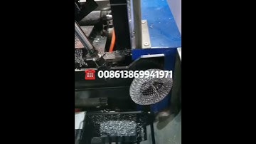 Full automatic mesh scourer rolling and making machine#MeshScourerMakingMachine