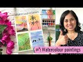 4 easy watercolour paintings for beginners i simple watercolour techniques for beautiful backgrounds