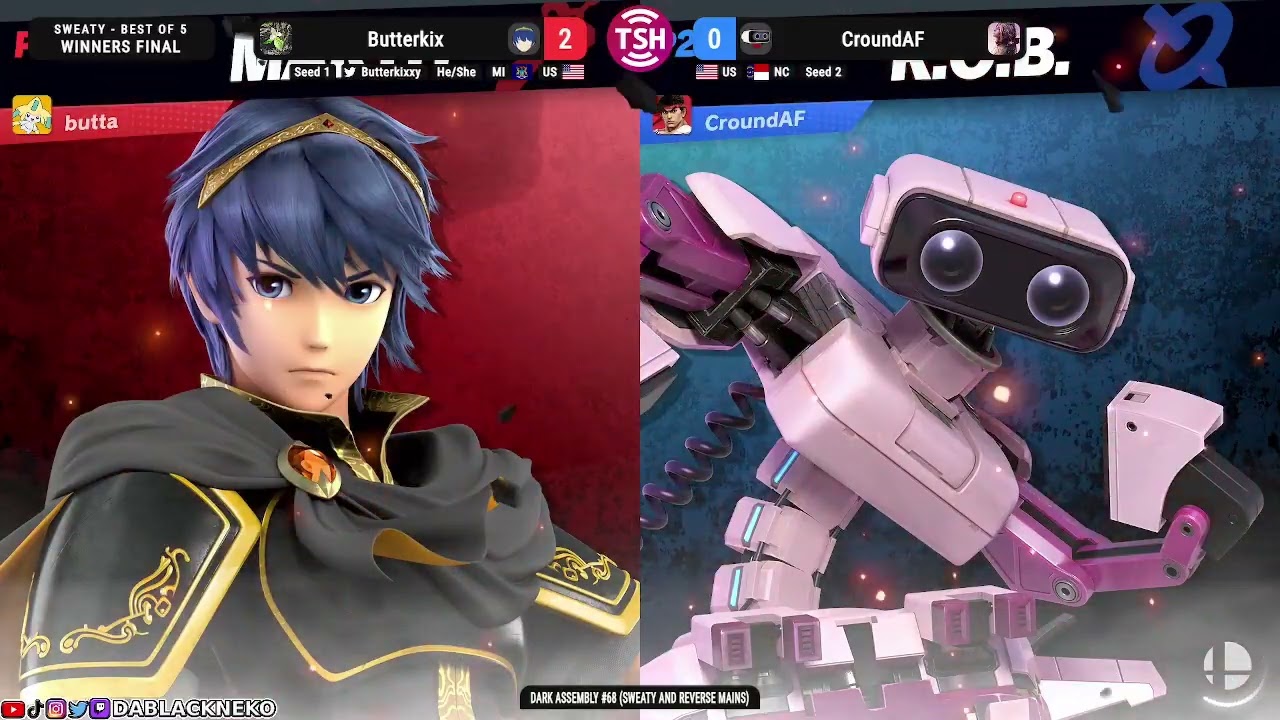 DARK ASSEMBLY #68 Winners Final CroundAF (R.O.B) Vs Butterkix (Marth) Smash Ultimate