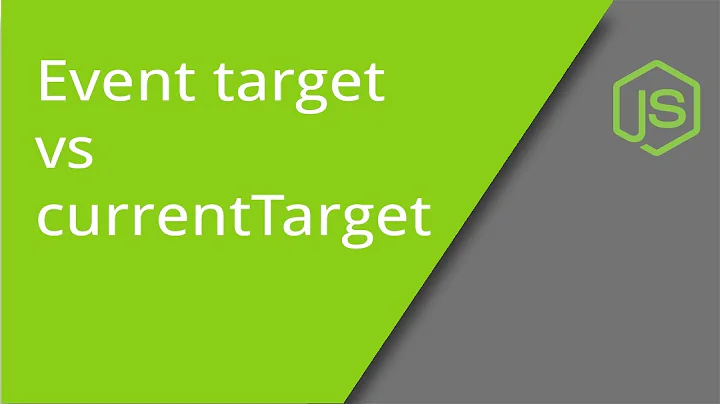 JS Event target versus currentTarget