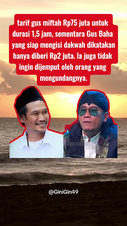 Beginilah Tarif Ceramah Gus Miftah & Gus Baha #shorts