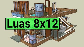 8x12 Meters House Plan