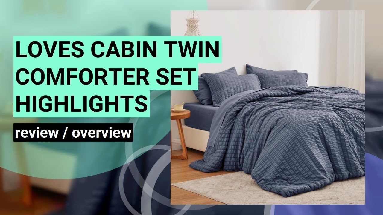 Love's Cabin Seersucker Twin Comforter Set Review: Cozy All-Season Bedding!
