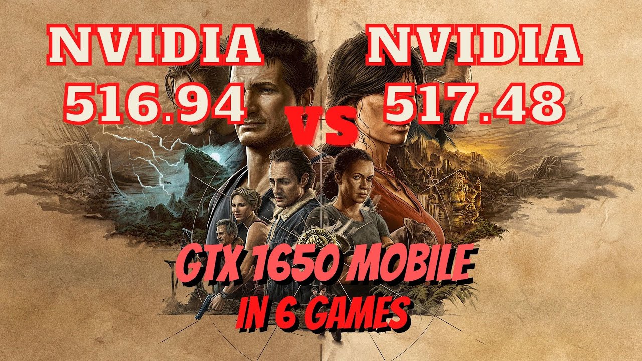Nvidia driver 516.94 vs 517.48 | Gtx 1650 Mobile | Tested in 6 Games