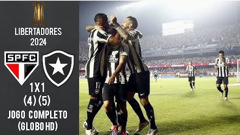 São Paulo 1 (4) x (5) 1 Botafogo Quartas De Final Libertadores 2024 Jogo De Volta Completo GLOBO HD