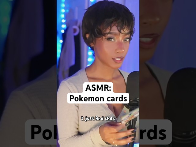 ASMR: Pokemon cards are art. 🧚🏽‍♀️✨ #asmr #art #pokemon #shorts