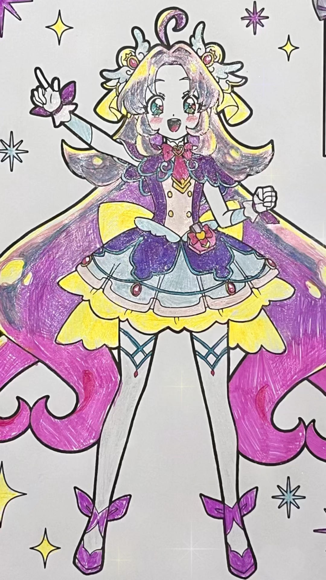 キュアアンサー💜キラキラぬりえ✨💎🌈 Cure Answer💜Glitter art