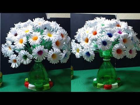 Cách làm hoa từ vỏ chai nhựa rất đẹp và độc đáo / DIY Paper Flowers | Foci