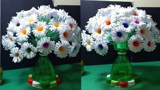 Plastic Bottle Flower Vase Craft / DIY Plastic Bottle Flower Easy