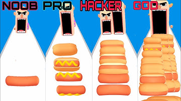 NOOB VS PRO VS HACKER VS GOD in Sausage Roll