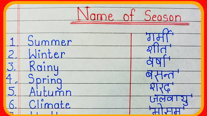 name of season in English and Hindi | Mausam ke naam | ऋतुओं के नाम | season name - DayDayNews