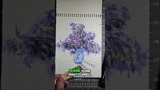 Depth & Vibrancy With Strategic Complementary Colors #watercolor #floralpainting #technique
