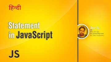 Statement in JavaScript | What is JavaScript Statement Tutorial in Hindi / Urdu