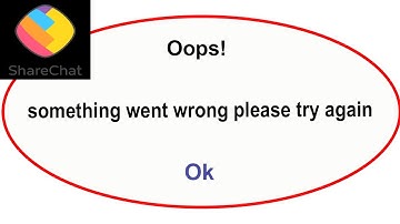 Fix ShareChat App Oops Something Went Wrong Error | Fix ShareChat  went wrong error |PSA 24