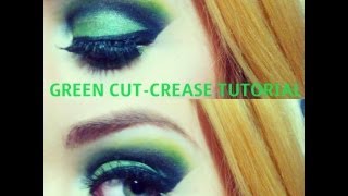 Green Cut-Crease Eyeshadow Tutorial St. Pattys Day