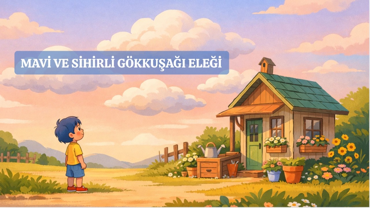 Mavi ve Sihirli Gökkuşağı Eleği | Uyku Öncesi Masal