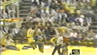 Michael Cooper - 3 Dunks and 3 Blocks vs. Warriors (1982)
