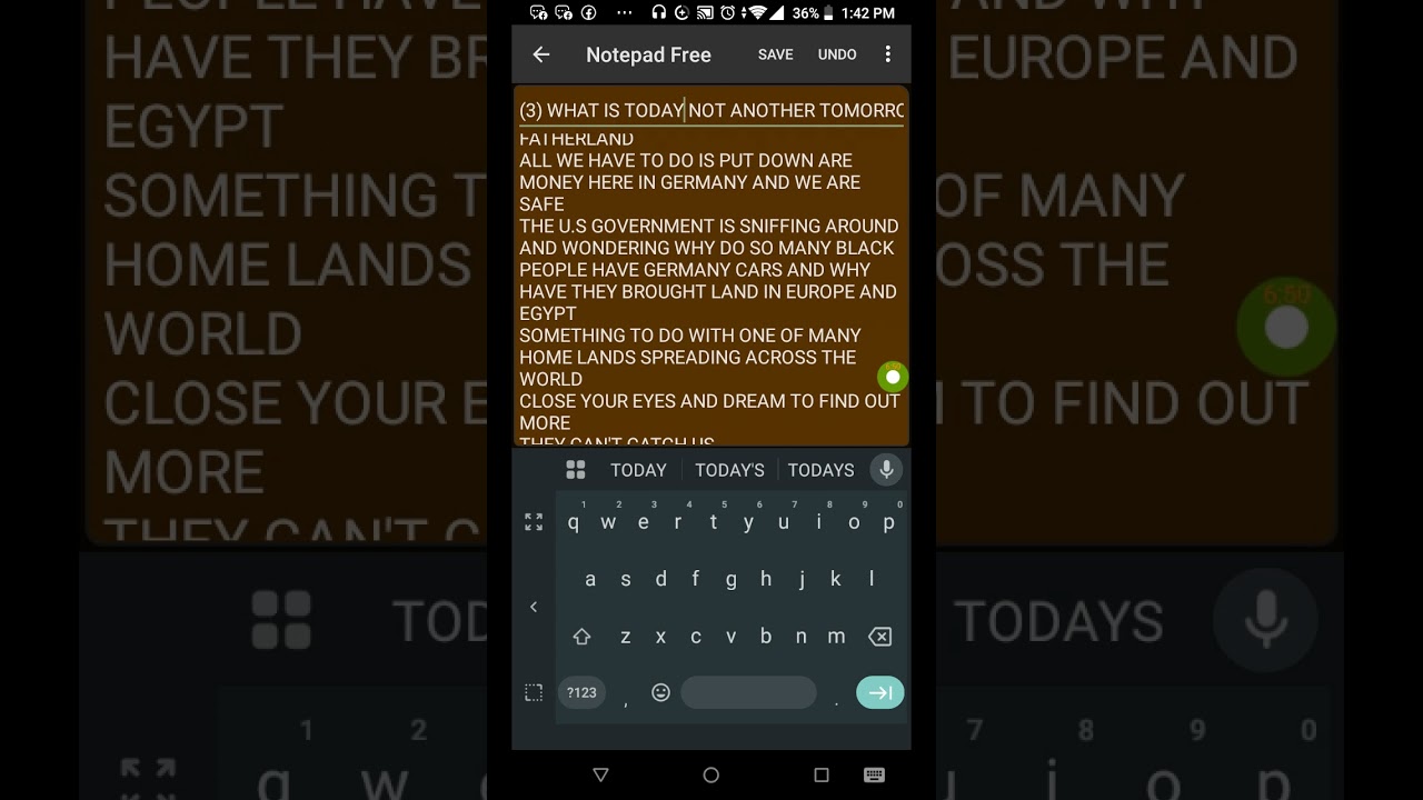 PART (2) WHAT IS TODAY NOT ANOTHER TOMORROW 😁😁😁 HOPE YOU LIKE IT