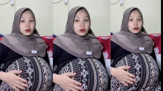 Bumil Hijab Perut Besar