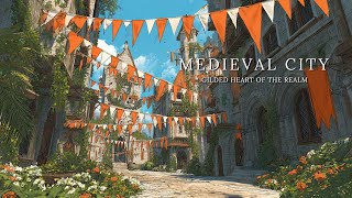 Medieval City & Festive Flags | Relaxing Fantasy Music for Study & Relaxation